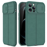 Slide Camera Lens Protection Leather Shockproof Soft iPhone Case