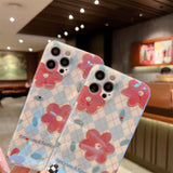 Blue-ray Flower Diamend Shockproof Soft iPhone Case