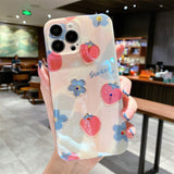 Cute Cartoon Flower Strawberry Soft Silicone iPhone Case