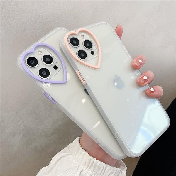 Love Lens Silicone Clear Soft Phone Case Back Cover for iPhone