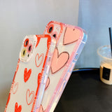 Cute Love Heart Camera Lens Protective Shockproof Bumper Soft iPhone Case