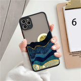 Landscape Painting Shockproof Clear Phone Case Back Cover for iPhone