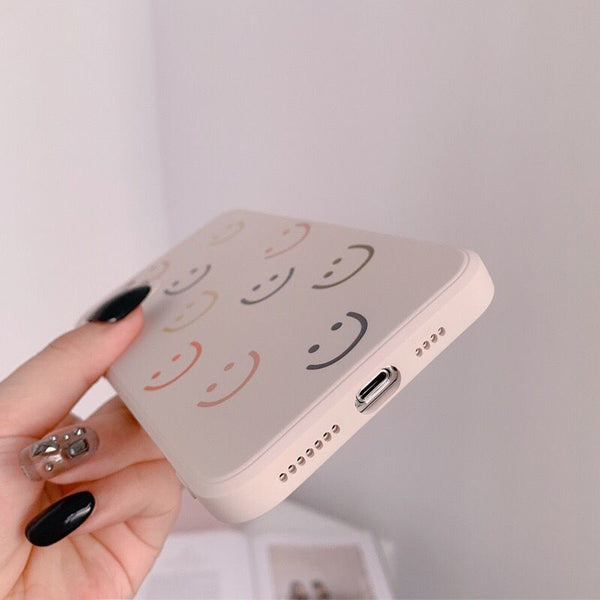 Colorful Fuuny Smiley Silicone Soft Phone Case Back Cover for iPhone