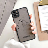 Twelve Constellations Hard PC Phone Case Back Cover for iPhone