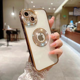 Fashion Glitter Diamond Camera Lens Protective Shockproof Soft iPhone Case