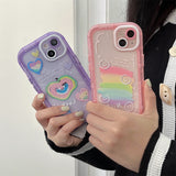 Smile Rainbow Painting Shockproof Clear Soft iPhone Case