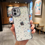 Luxury Glitter Plating Star Clear iPhone Case