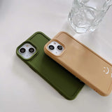 Solid Color Cartoon Smile Face Soft iPhone Case