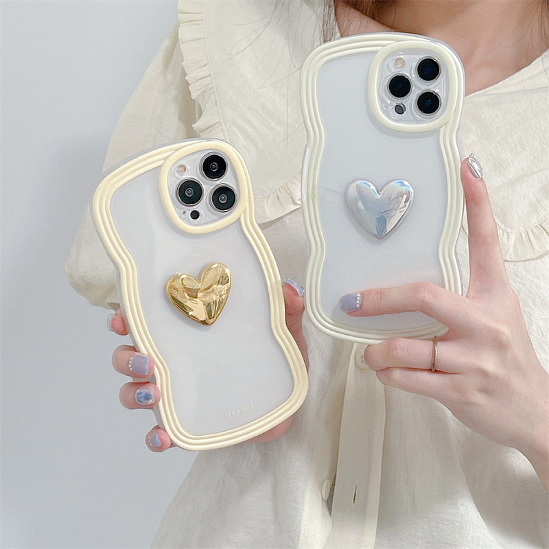 Cute Loveheart Soft Silicone iPhone Case