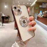 Fashion Glitter Diamond Camera Lens Protective Shockproof Soft iPhone Case