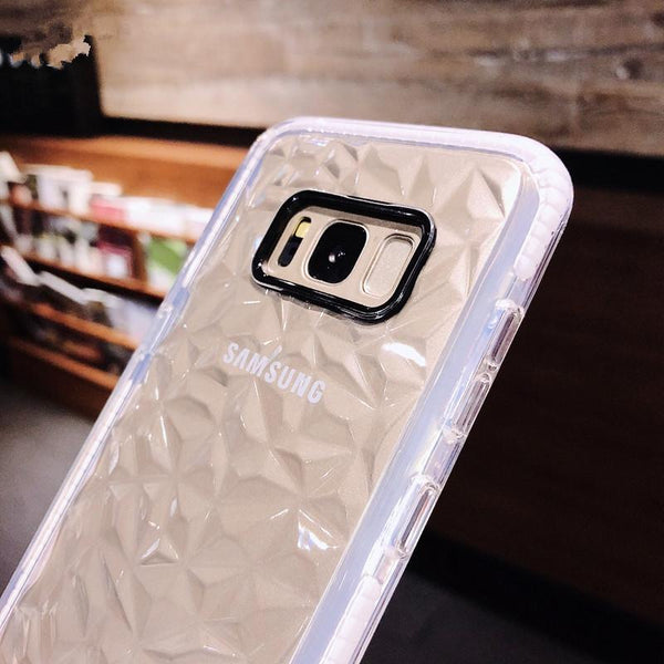 3D Diamond Pattern Dual Layer Soft TPU Samsung Case