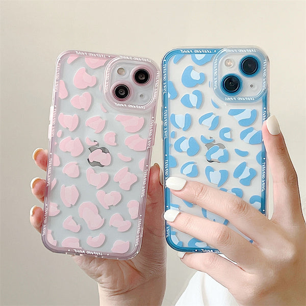 Leopard Transparent Soft Phone Case Back Cover for iPhone