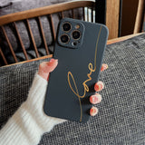 Simple Laser Love Letter Soft iPhone Case