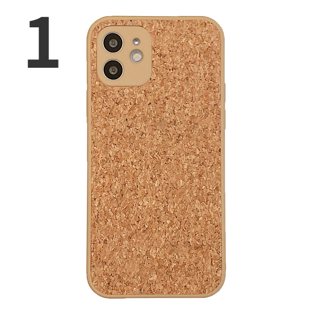 Luxury Cork Wood Environmental Friendly Breathable Shockproof Soft iPhone Case