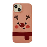 Christmas Cartoon Deer Snowman iPhone Case