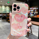 Cute Cartoon Loveheart Soft Silicone iPhone Case