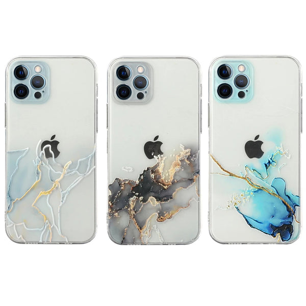 Fashion Marble Camera Lens Protection Shockproof Clear Soft iPhone Case