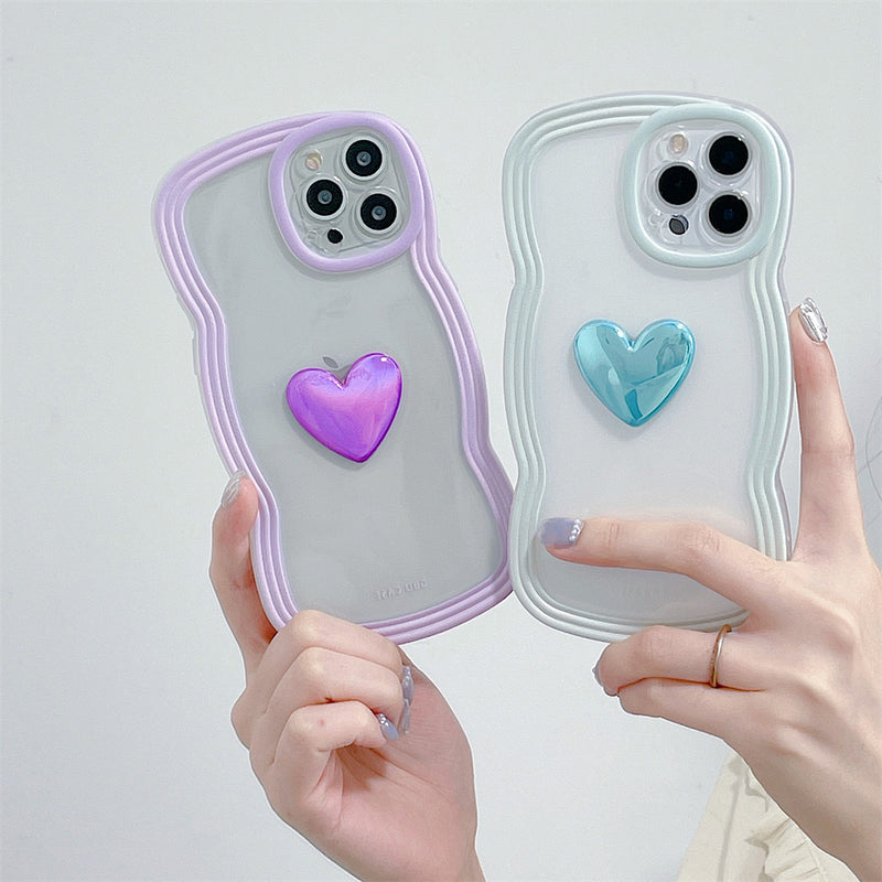 Cute Loveheart Soft Silicone iPhone Case