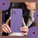 Solid Color Camera Lens Protection Shockproof Silicone Soft iPhone Case