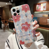 Blue-ray Flower Diamend Shockproof Soft iPhone Case