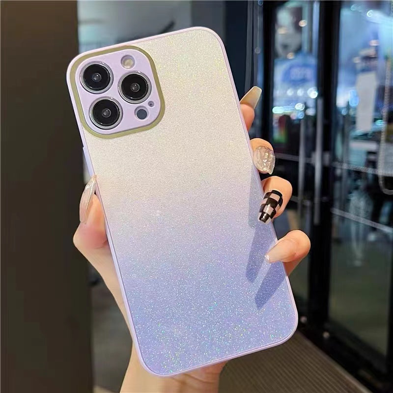 Luxury Gradient Glitter Silicone Shockproof Soft iPhone Case