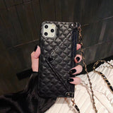 Luxury Wallet Card Holder Leather Soft Phone Case Back Cover for iPhone