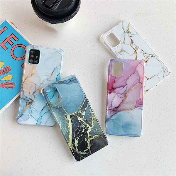 Luxury Marble Shockproof Silicone Samsung Case