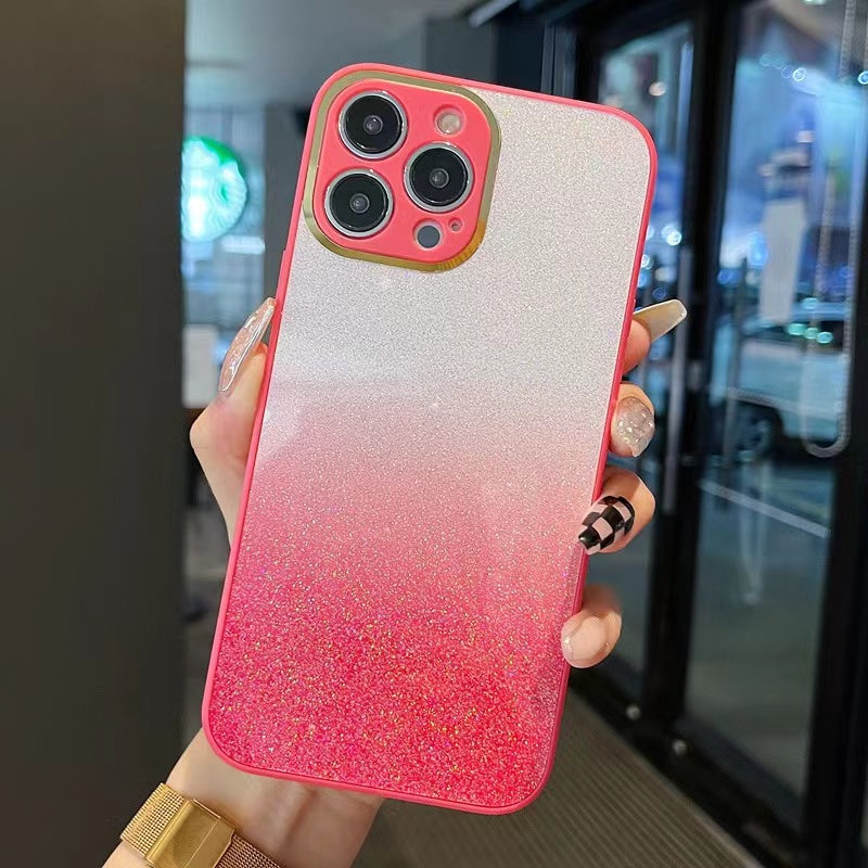 Luxury Gradient Glitter Silicone Shockproof Soft iPhone Case