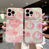 Cute Cartoon Loveheart Soft Silicone iPhone Case