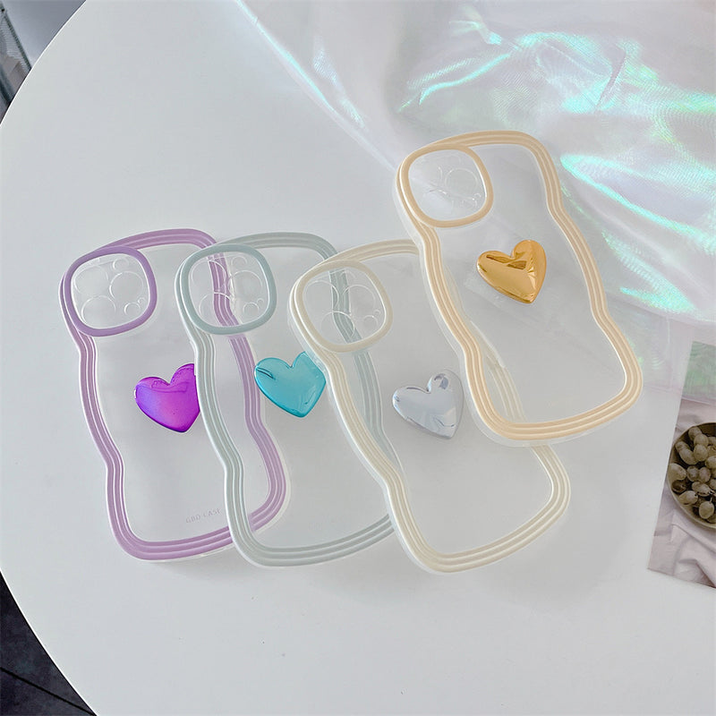 Cute Loveheart Soft Silicone iPhone Case