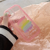 Smile Rainbow Painting Shockproof Clear Soft iPhone Case