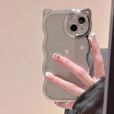 3D Cat Luxury Glitter Soft iPhone Case