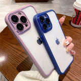 Solid Color Shockproof Bumper Clear Soft iPhone Case