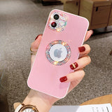 Luxury Bling Glitter Diamond Crystal Camera Lens Protection Leather Soft iPhone Case