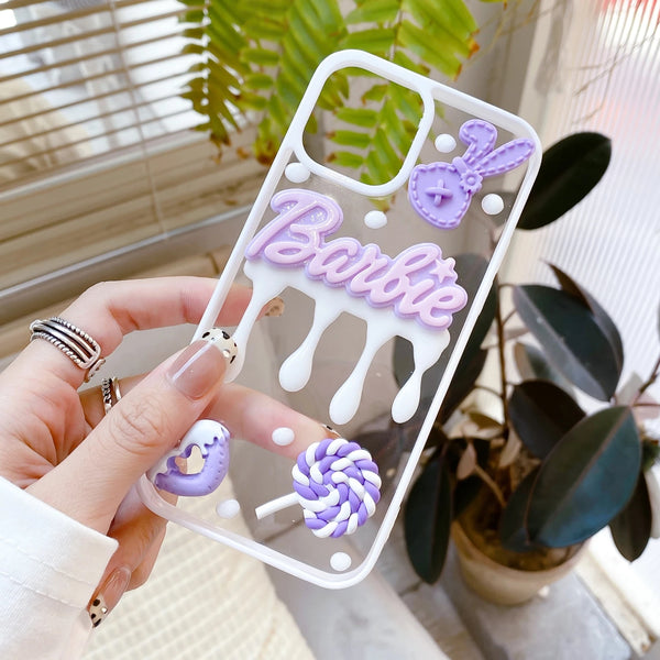 Cute Cartoon Candy Cream Clear Soft iPhone Case