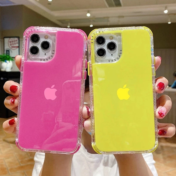 Candy Color Shockproof Bumper Soft Phone Case Back Cover for iPhone